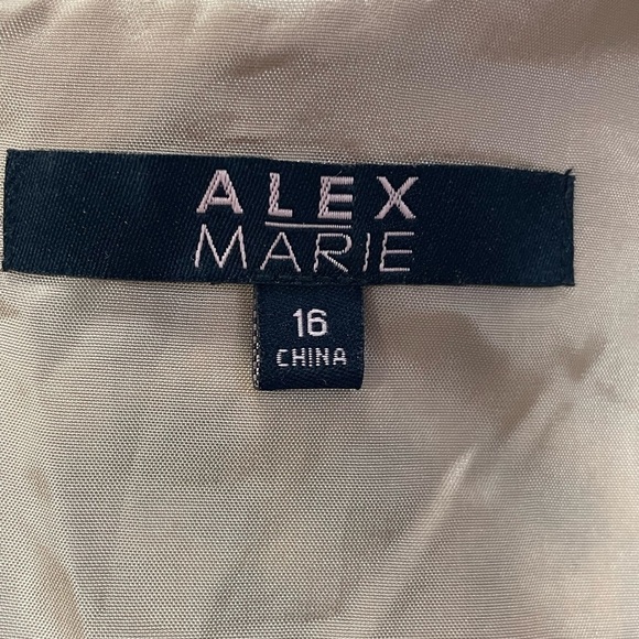 alex Marie Animal Print Ruffle Front Sleeveless Metallic Midi Party Dress, 16 - Picture 8 of 10